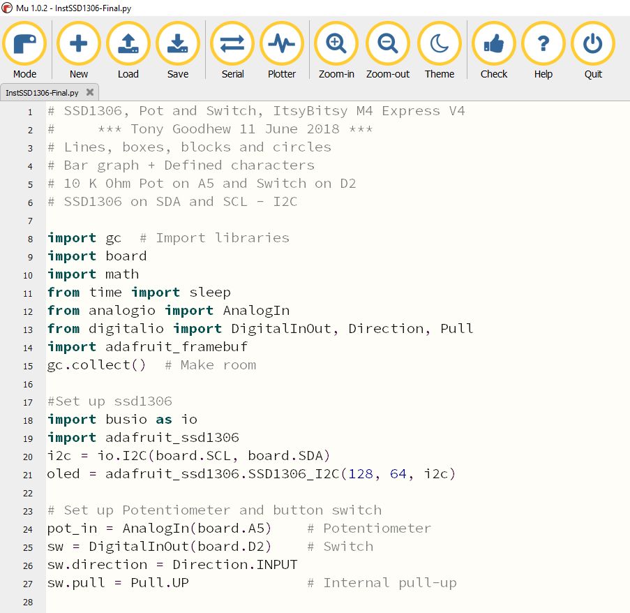 Graphics on a SSD1306 I2C OLED 128x64 Display With CircuitPython Using ...