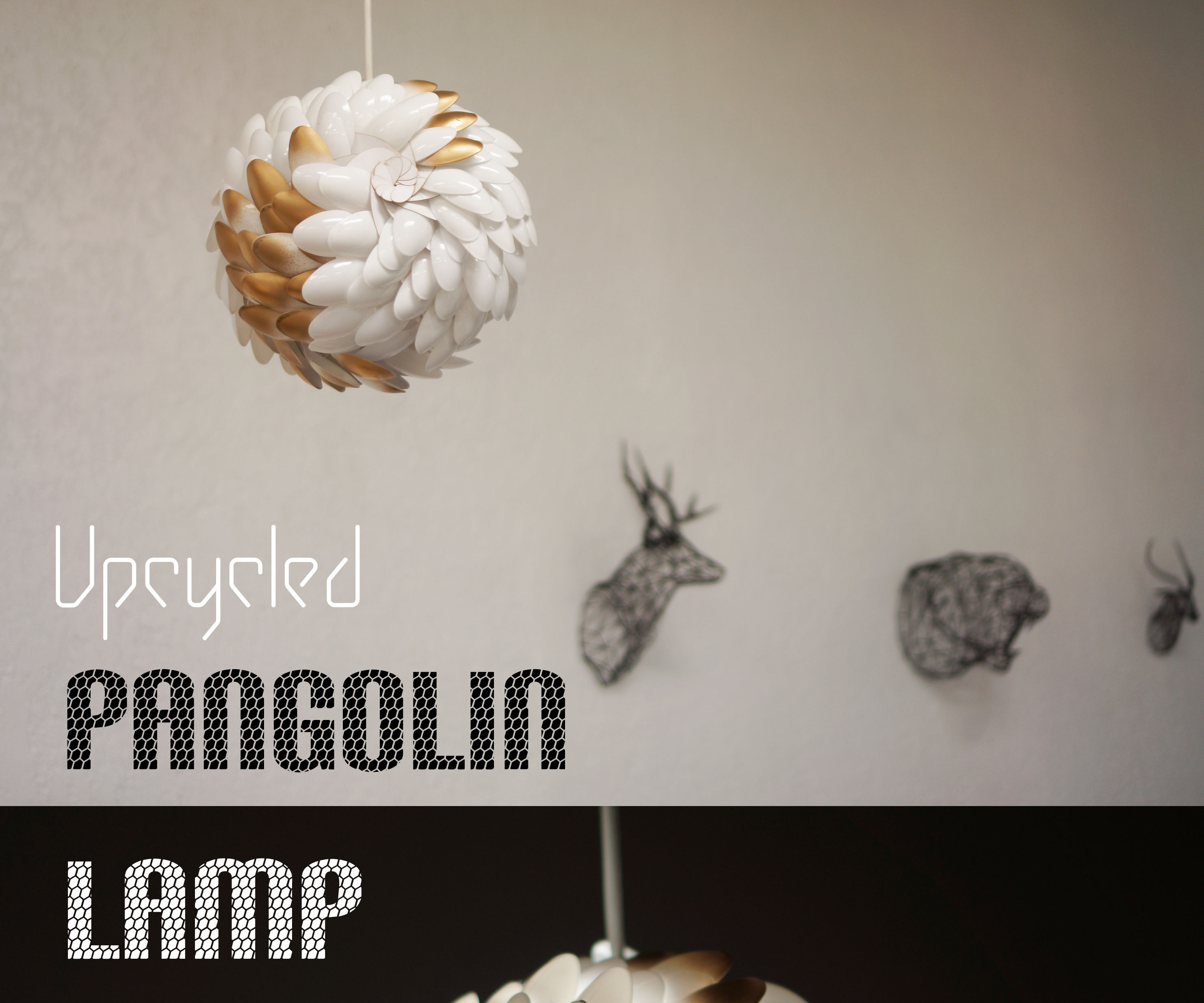 Upcycled Pangolin Lantern