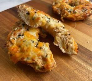 Air Fryer Tuna Melt on Bagels