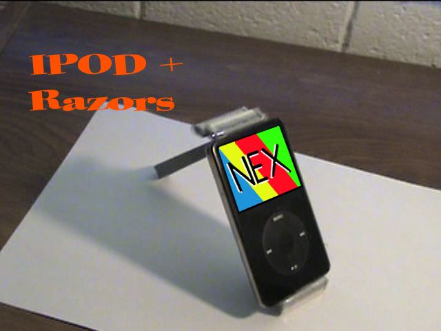 Recycle 3 Disposable Razors by Turning Them Into an IPOD Stand.