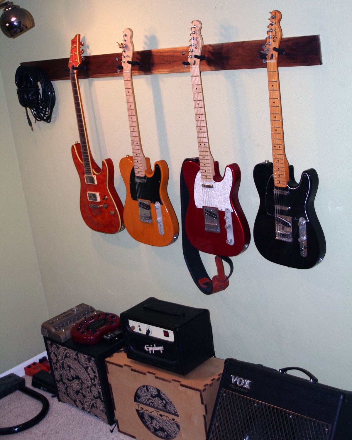 homemade guitar hangers