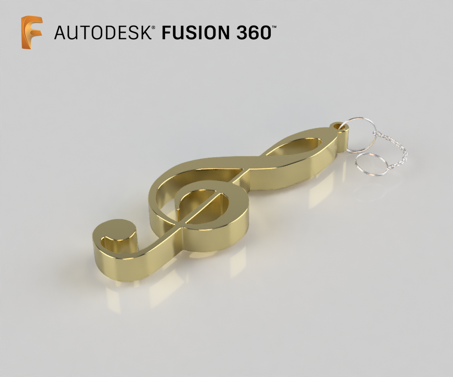 Llavero Clave De Sol En Fusion 360
