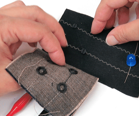 3D Printed Conductive Snap Fabric