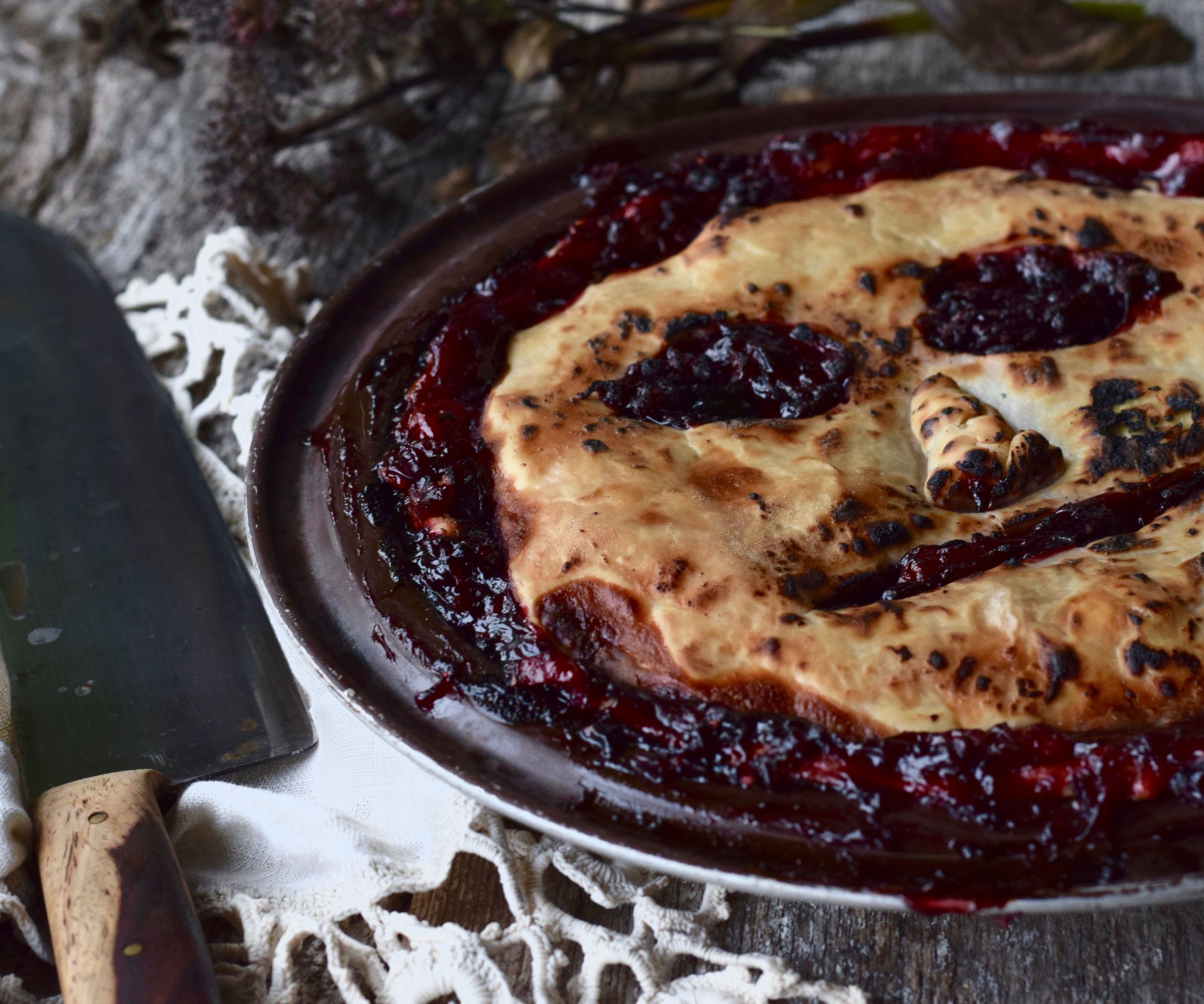 {Burned & Bloodied} Almond Cherry Berry {Human Head} Pie