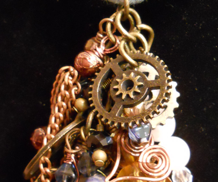 Steampunk Collage Necklace