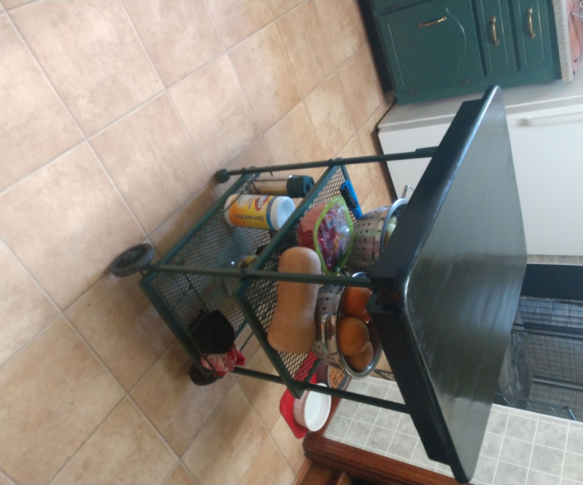 Old Tabletop Turned Kitchen Island