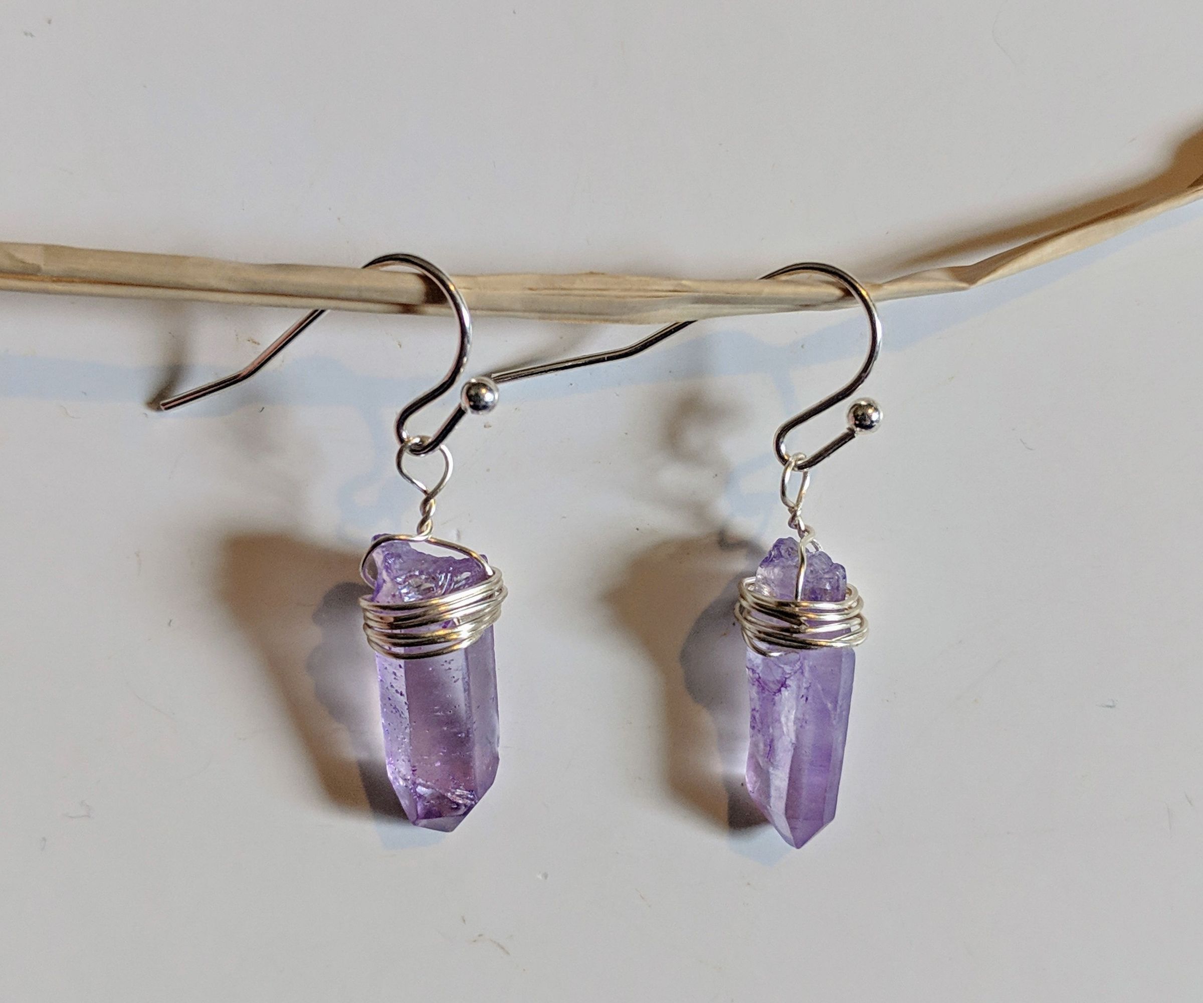Amethyst Crystal Earrings