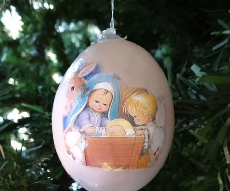 Nativity Scene Egg Ornaments