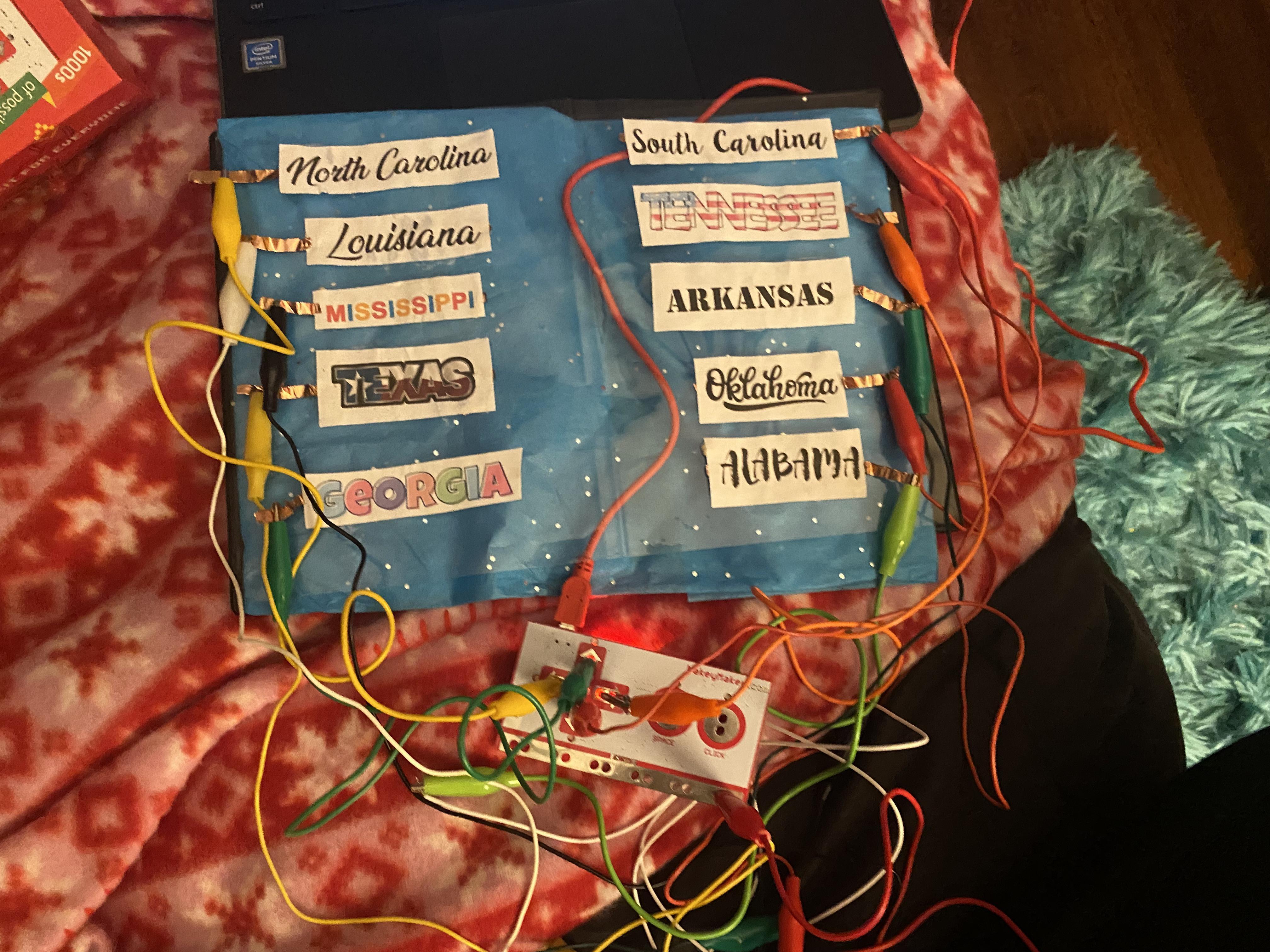 Locate the States Makey Makey Project