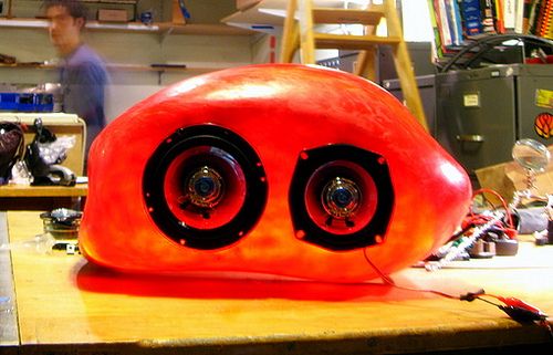 Soul Cycle Mothership, a Molded Fiberglass Speaker Cabinet for Bicycles.