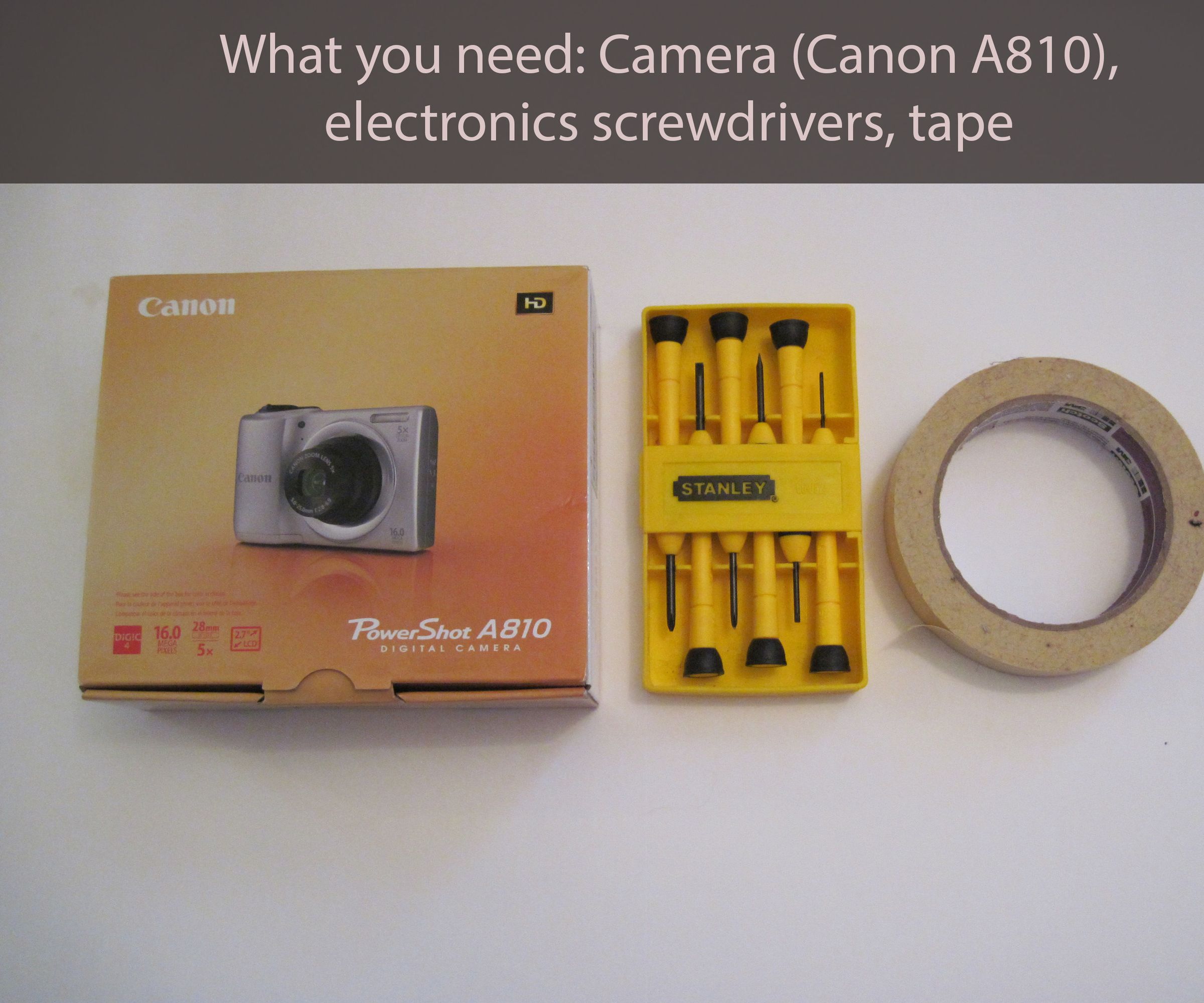 Infrared Camera Mod (Canon A810)