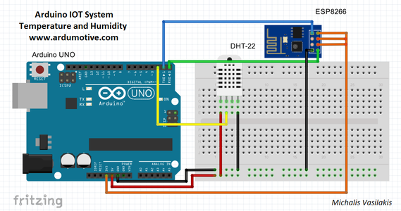 Arduino IOT: Temperature and Humidity ( With ESP8266 WiFi) : 7 Steps ...