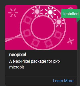 Adding the Neopixel Extension
