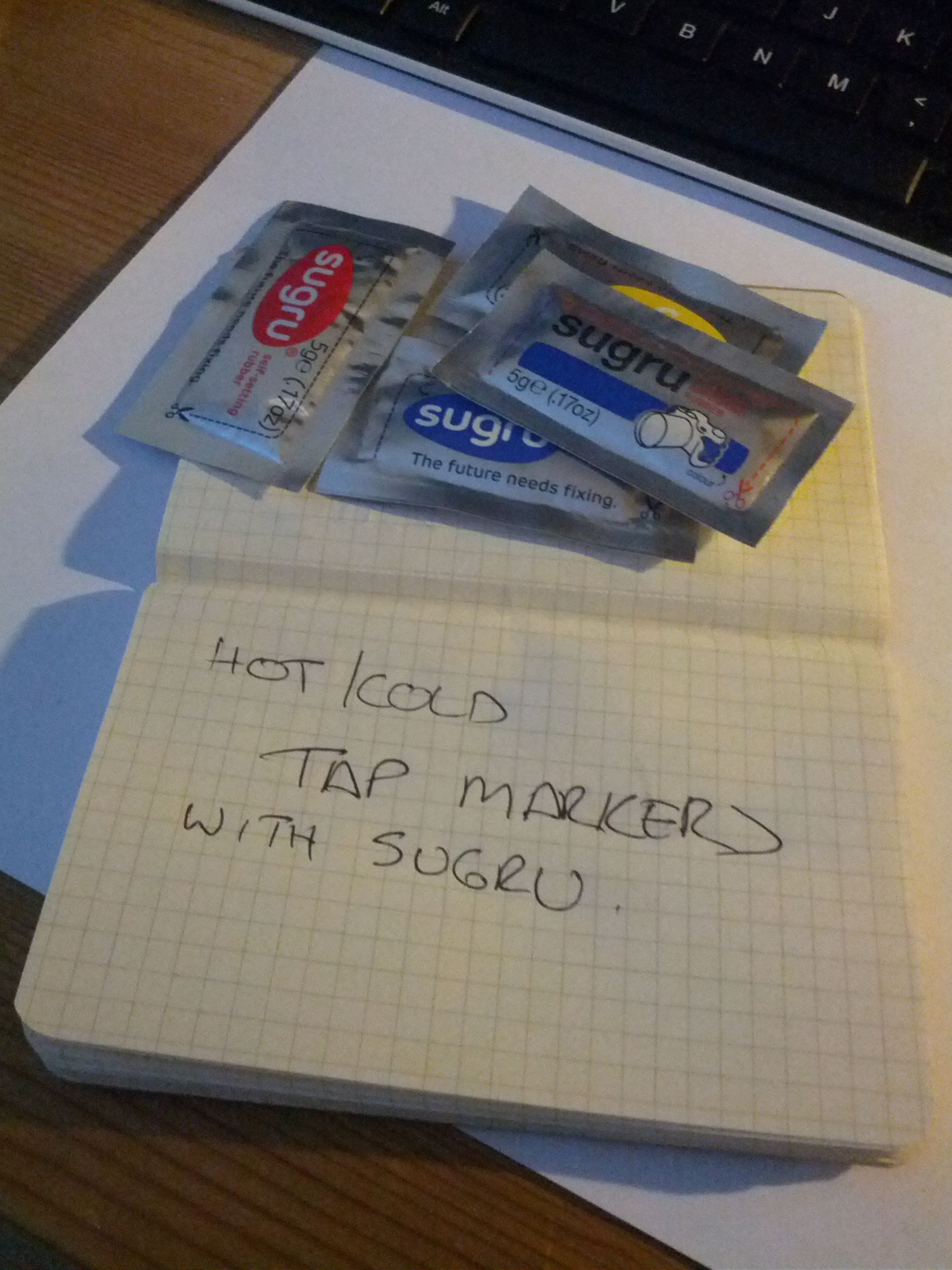 Sugru Hot / Cold Tap Markers
