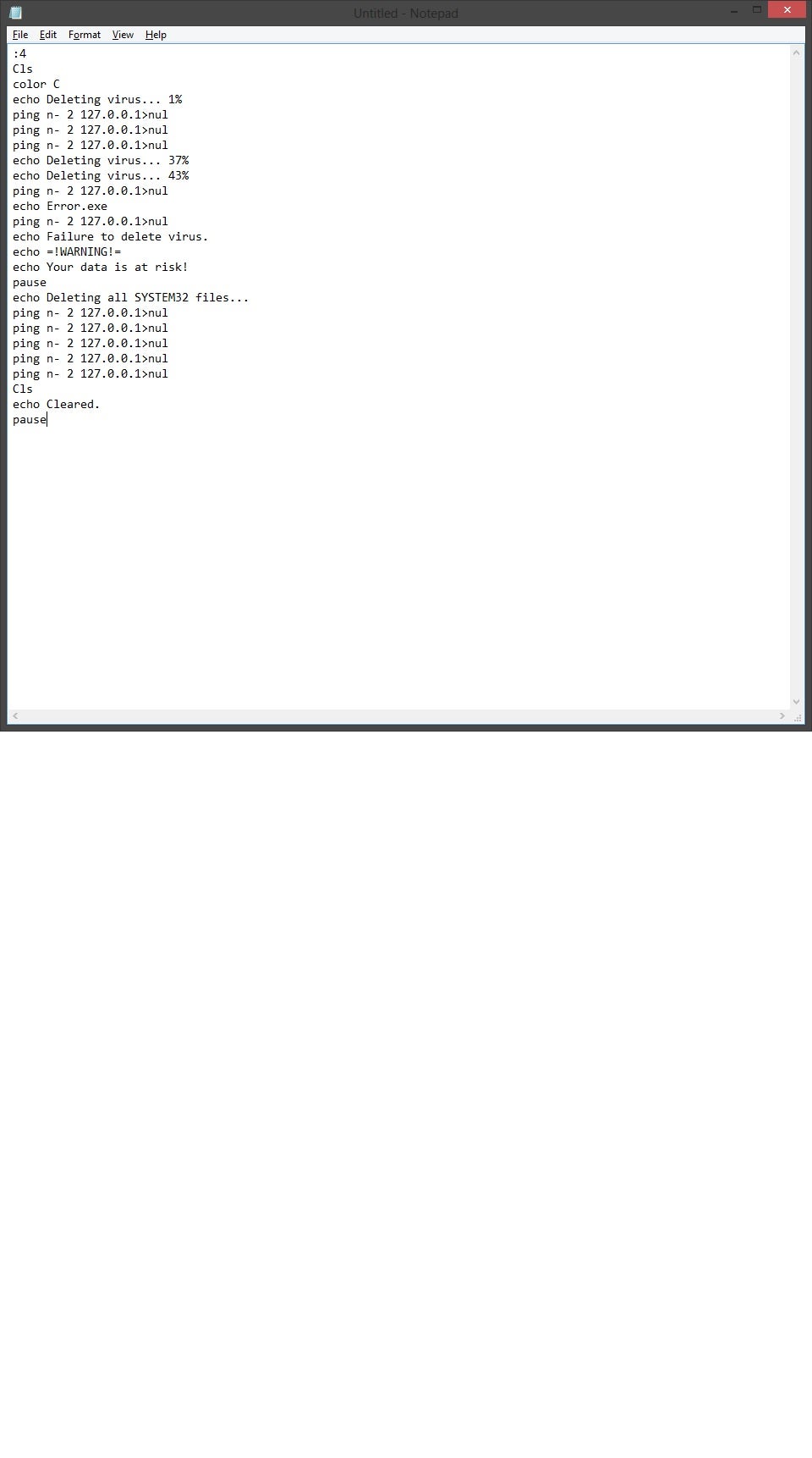 Step 5: Deleting the "Virus"