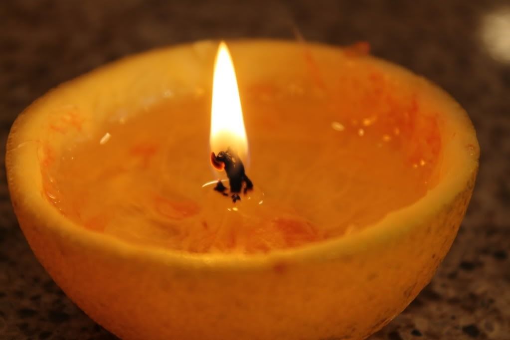 DIY Orange Candle