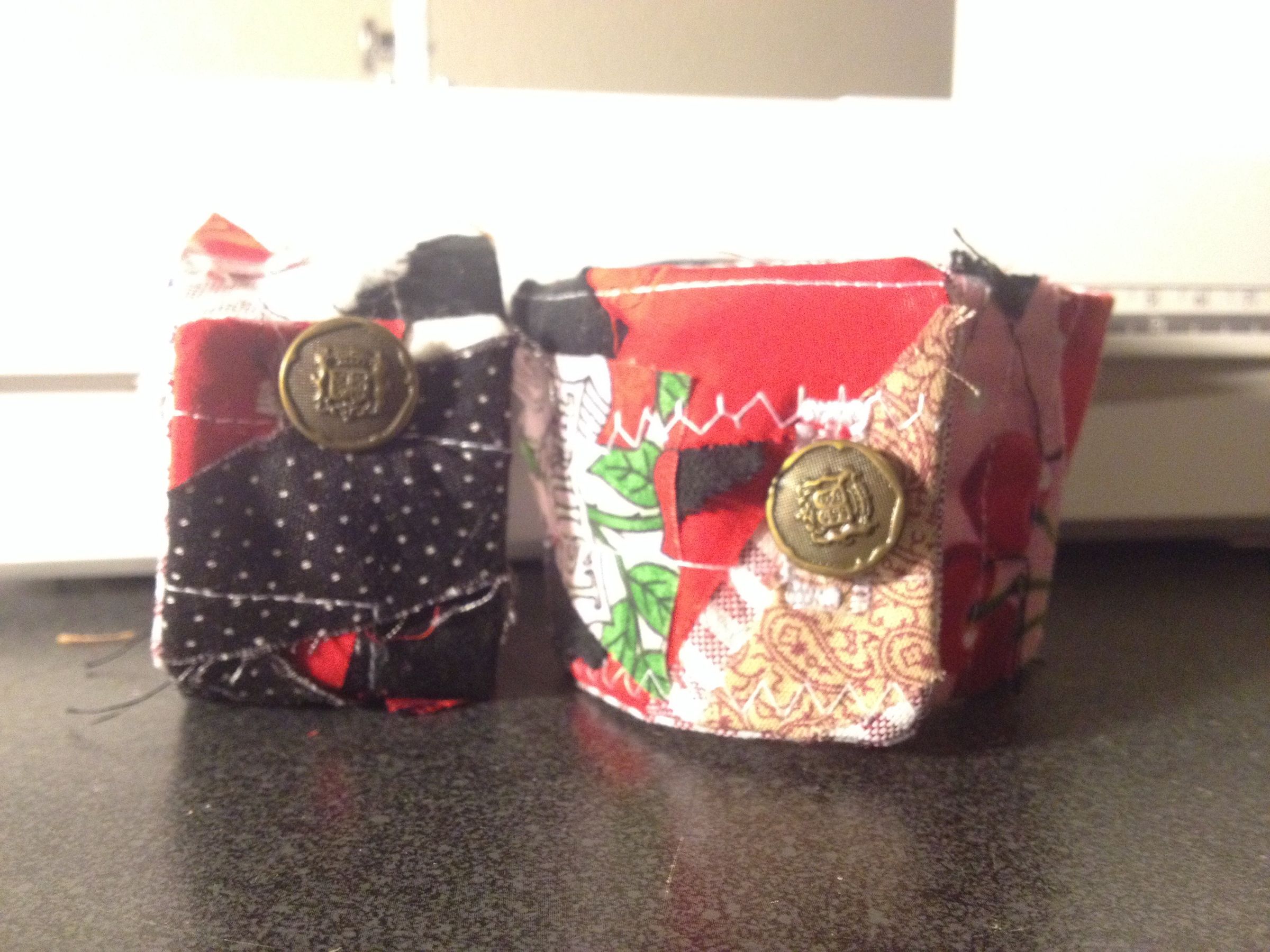 Scrap Fabric Collage Bracelet