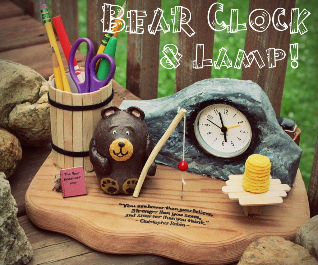 Bee Creative! ~ Bedside Bear Clock and Lamp 