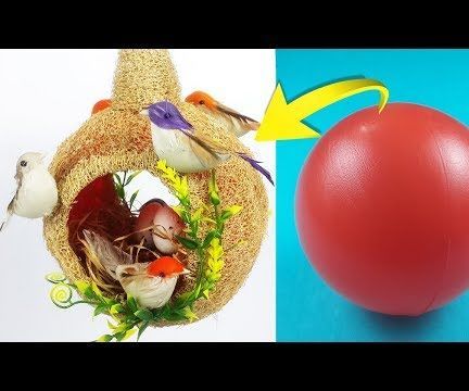 How to Make DIY Nest Home Decor Using Plastic Ball?