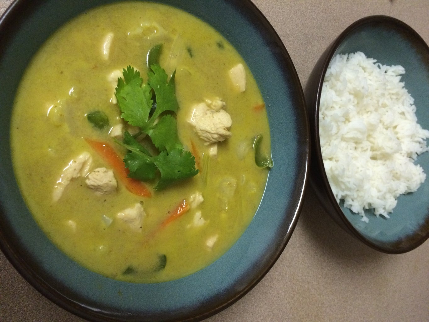 Spicy Thai Green Curry With Chicken