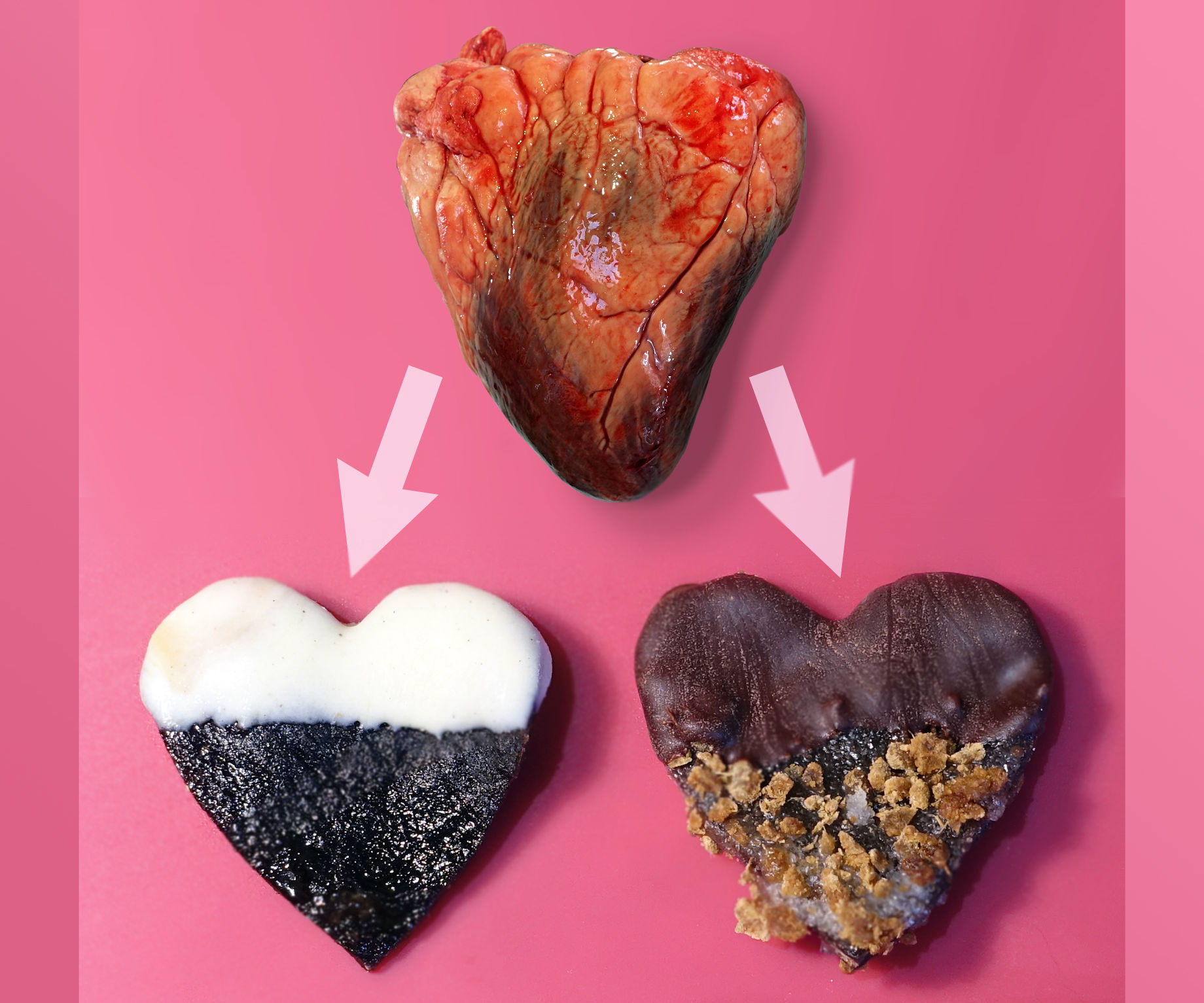 Candy Hearts (made with real heart)