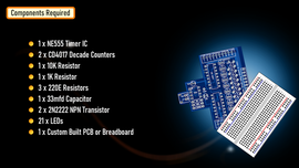 100 LED Chaser Circuit Using IC555 and CD4017 : 6 Steps