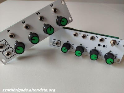4 Channels Audio/CV Mixers for Eurorack Synthesizers