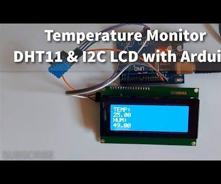 Temperature Monitor With DHT11 and I2C 20x4 LCD