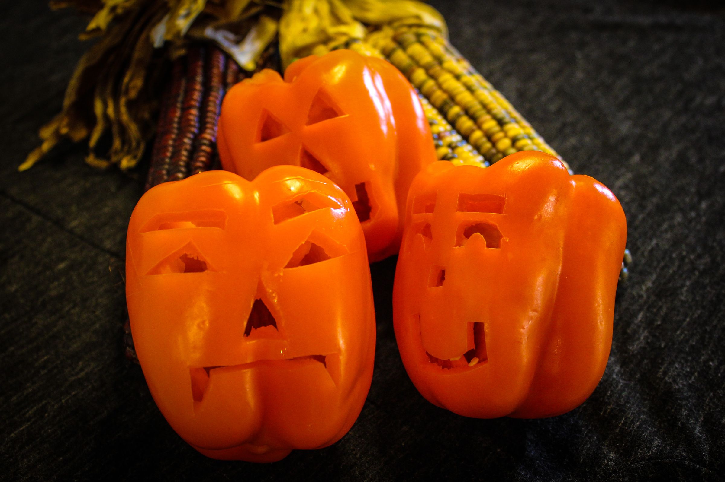 Stuffed Bell Pepper Jacko'Lantern 6 Steps (with Pictures