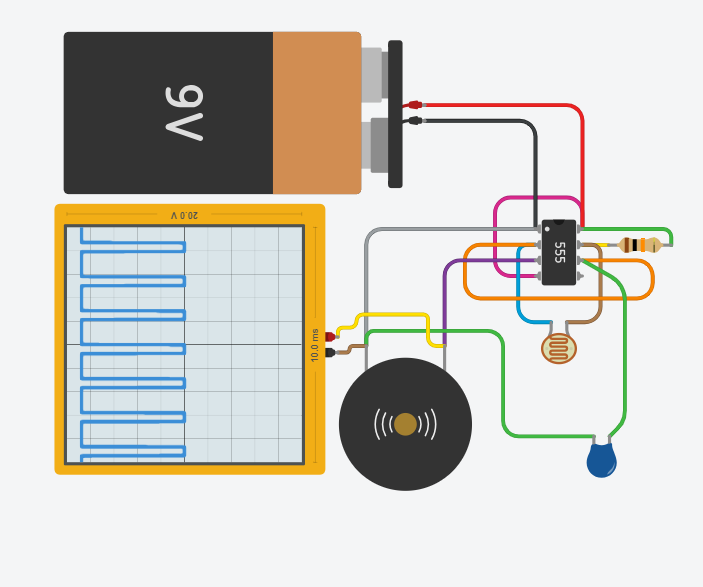 Theremin: an Electronic Odyssey [on 555 Timer IC ]  *(Tinkercad)