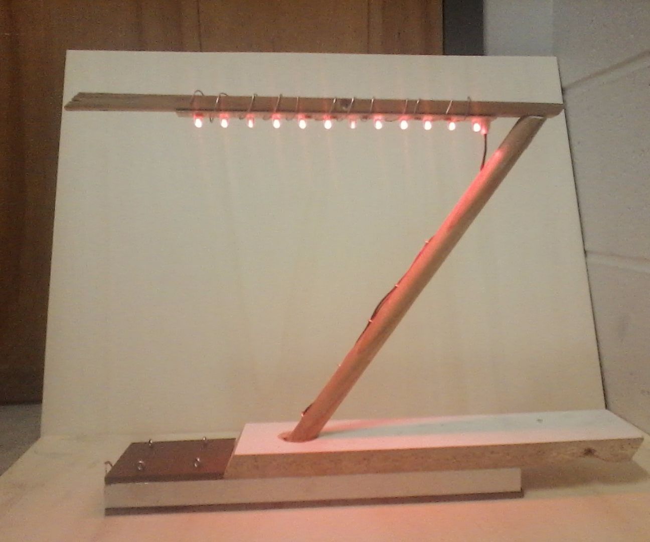 $1 Trash Lamp (made of Wood Scraps and Other Materials)