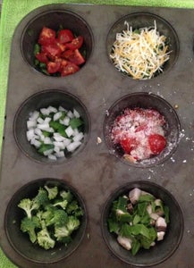 Fill Muffin Tin With Ingredients