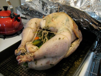 turkey with carrots celery and onions