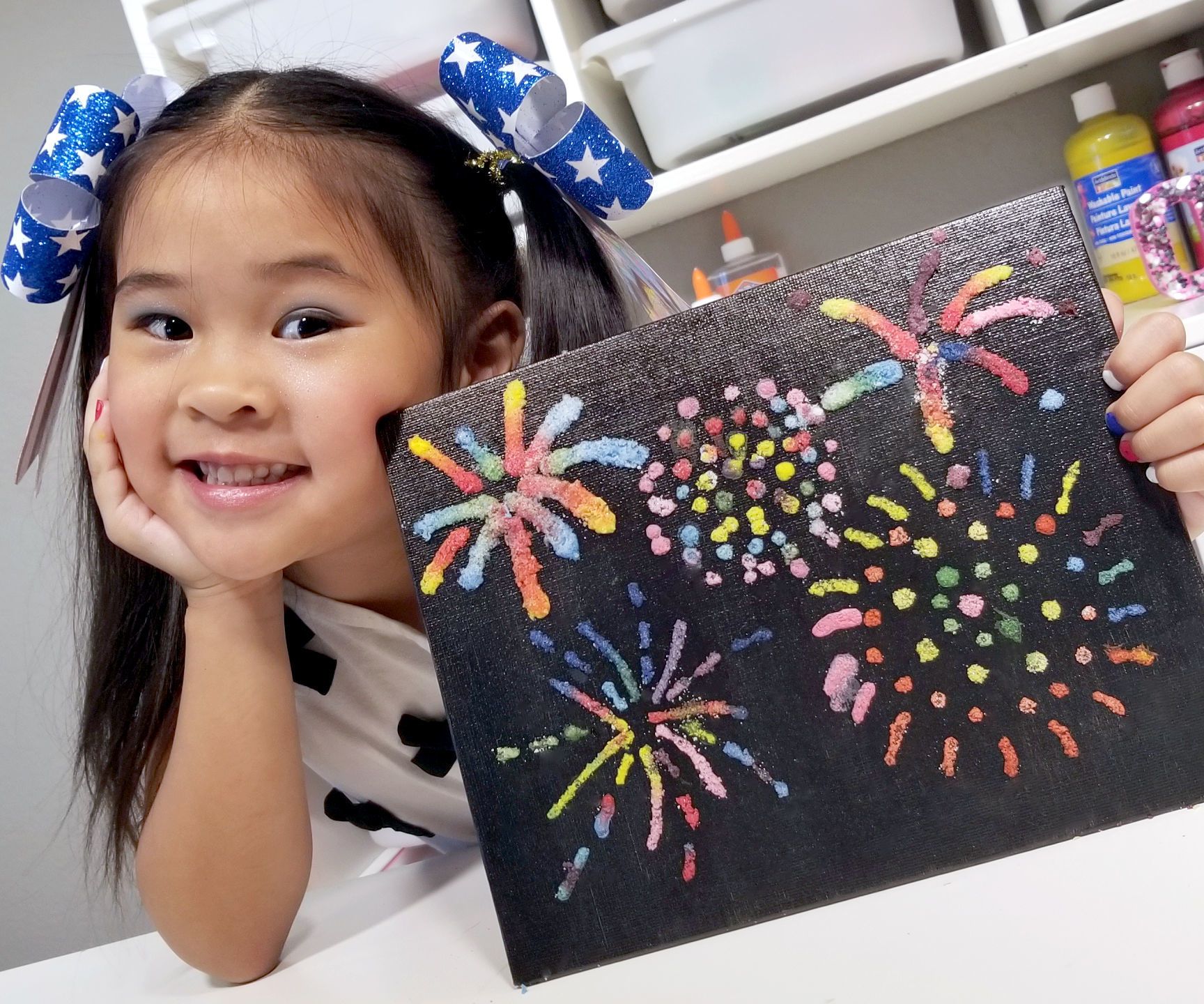 DIY Fireworks Salt Painting