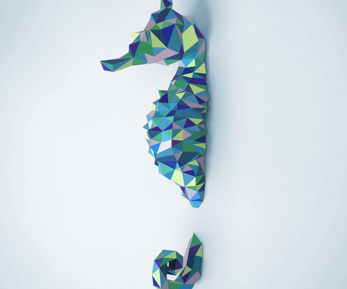 Seahorse Papercraft DIY Project