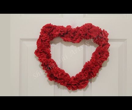 DIY Heart WREATH for Valentine 2017