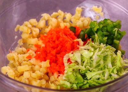Mixing the Veggies
