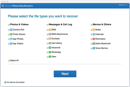 Download & Run Jihosoft IPhone Data Recovery on Mac or Win