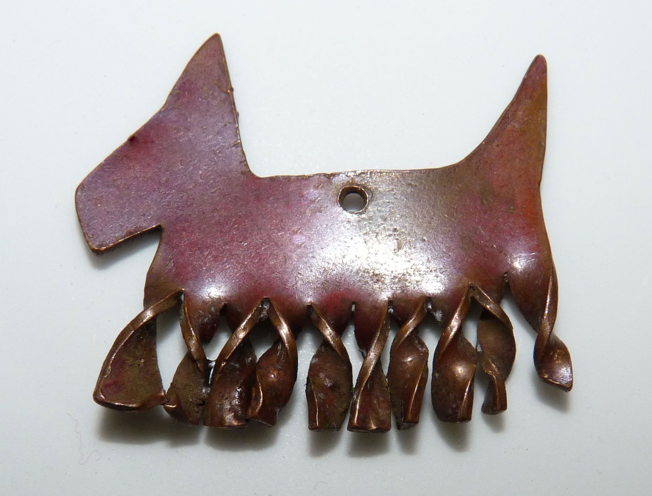 Scottish Terrier Copper Pendant