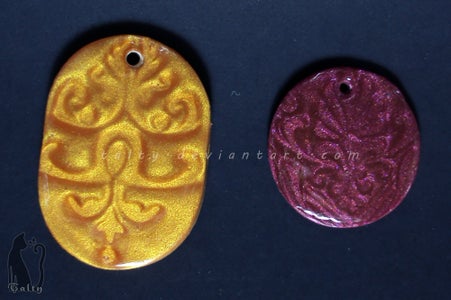 Mica Shift Pendants, Earrings or Charms With Polymer Clay