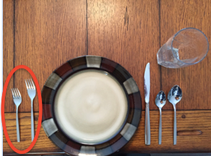 Put Plate at Each Place Setting and Begin With Left Side Silverware