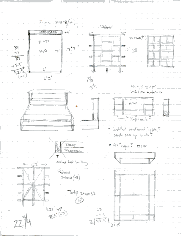 Waterbed frame plans with drawers deals