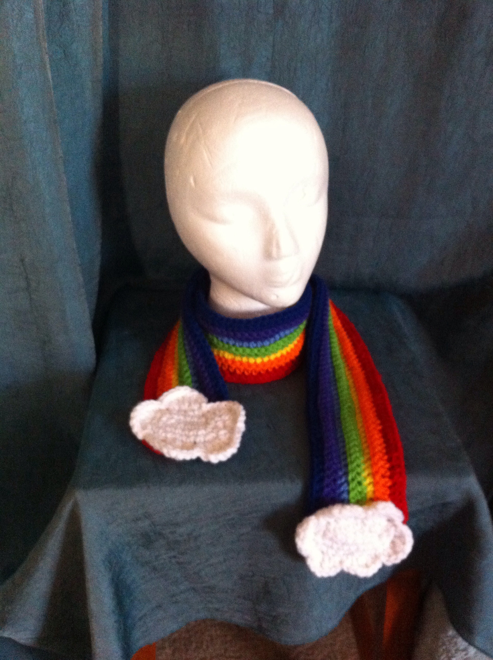 Crochet Rainbow Scarf