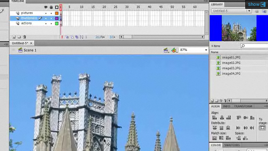make presentation with flash Create the Thumbnail Menu