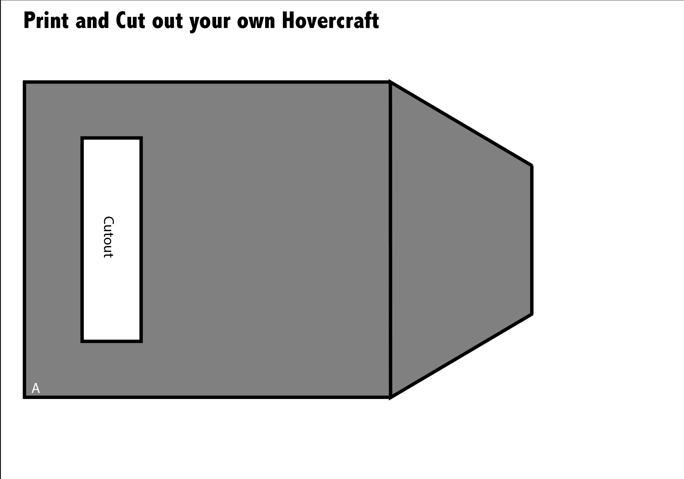 RC Hovercraft Single Motor (No Soldering Required) (Printable Plans