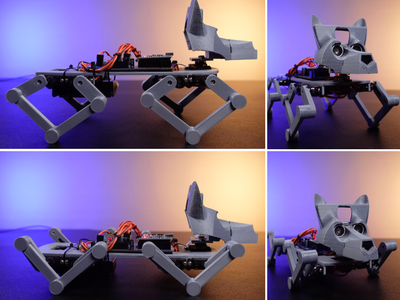 Explore Simple 3D Dog Robot and Multiple Servo Motor Control Board