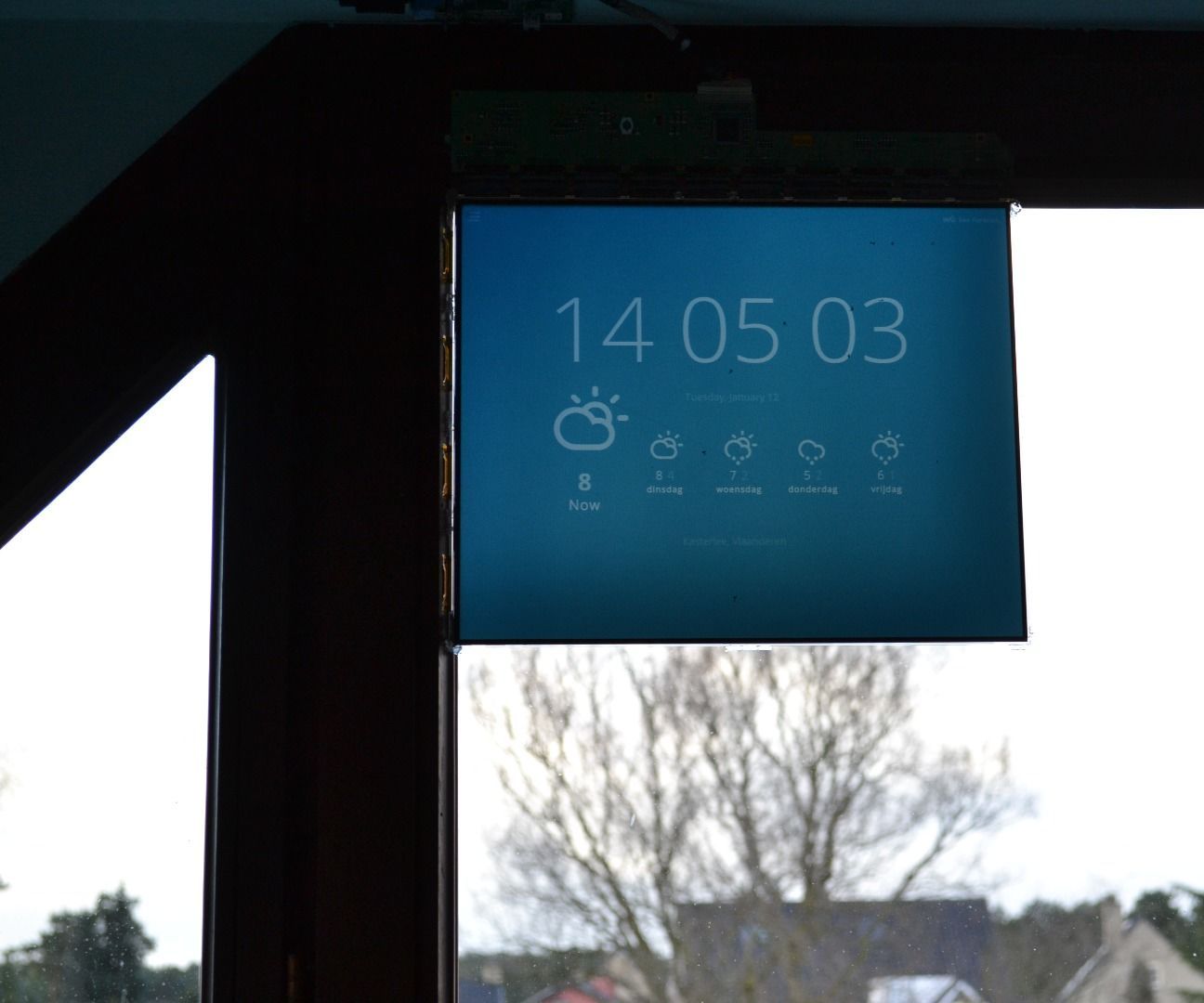 Semi-Transparent window display