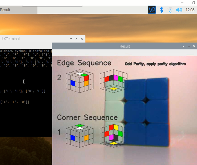 Real-time Rubik's Cube Blindfolded Solver Using Raspberry Pi and OpenCV