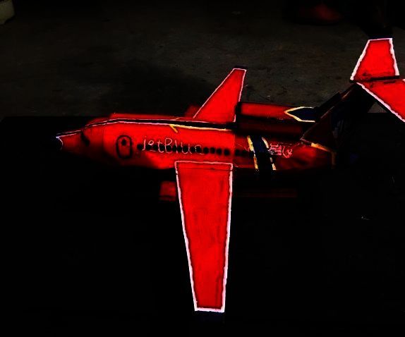 CardBoard Plane: Jet Blue Plane Replica 