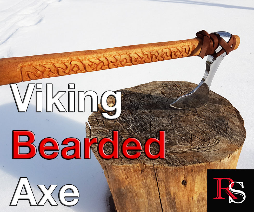Viking Bearded Axe (Skeggox) From an Old Woodsman Axe